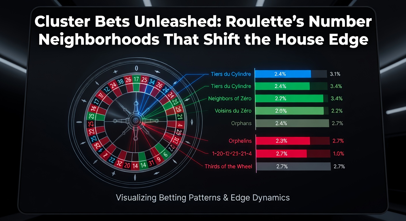 Roulette wheel highlighting cluster bet sectors like Voisins du Zero with numbers grouped in neighborhoods