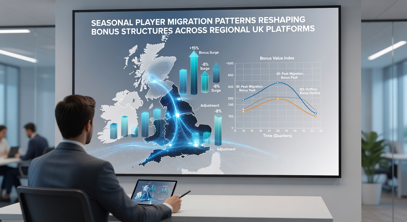 Analytics dashboard showing seasonal migration trends and adjusted bonus structures on UK gaming platforms