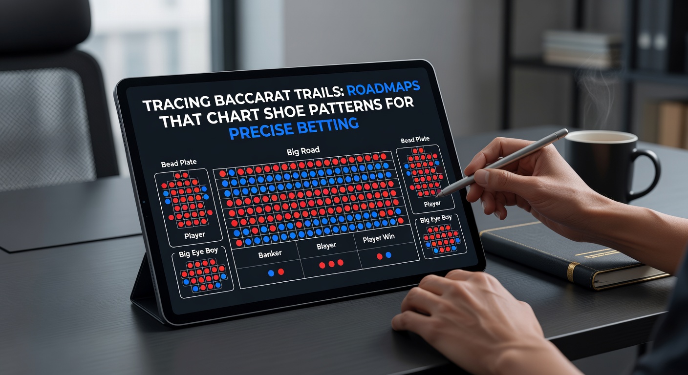 Detailed baccarat roadmap suite showing Big Road alongside Bead Plate and derivative paths like Small Road, illustrating a choppy shoe with mixed Banker and Player outcomes