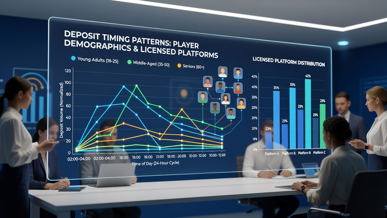 Graph displaying regional deposit timing differences across licensed digital gaming platforms